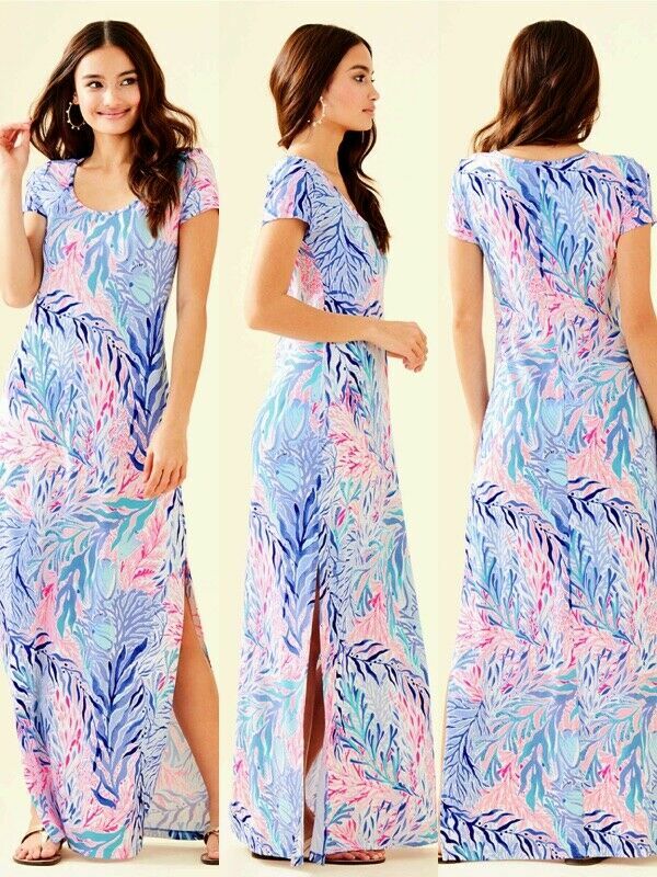 lilac flowy maxi dress Women's Watercolor Floral Pleated Maxi Dress