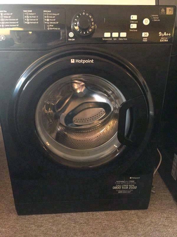 Black Hotpoint 9kg A++ super silent washing machine in Manchester