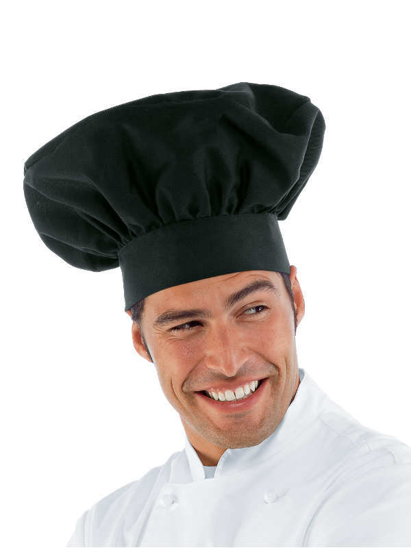 Cappello Da Chef In Cotone Nero - Taglia Unica, Chiusura A Strappo, Per Cucina Professionale - Foto 3
