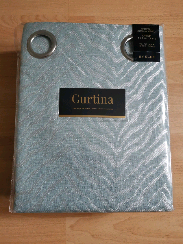 Curtina Africa Ready Made Lined Eyelet Curtains 90 Width X 72