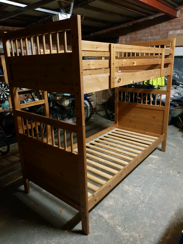 Large IKEA Wooden Bunk Beds (one mattress optional) | in ...