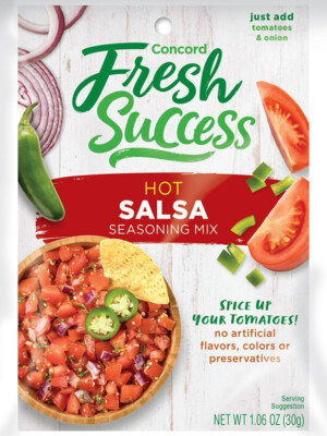 CONCORD  Fresh Success - 3 Hot Salsa Seasoning Mix - 1.6 oz each