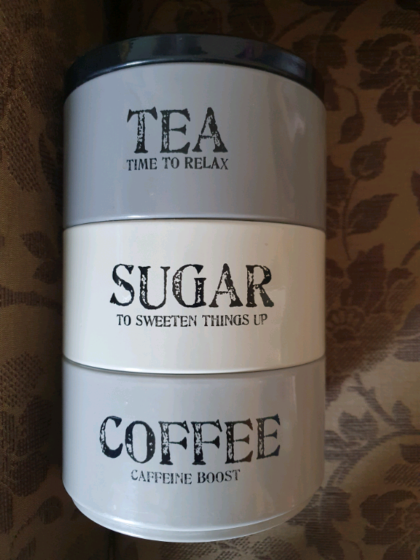 Tea/ coffee/ sugar stacking canister in Bognor Regis, West Sussex