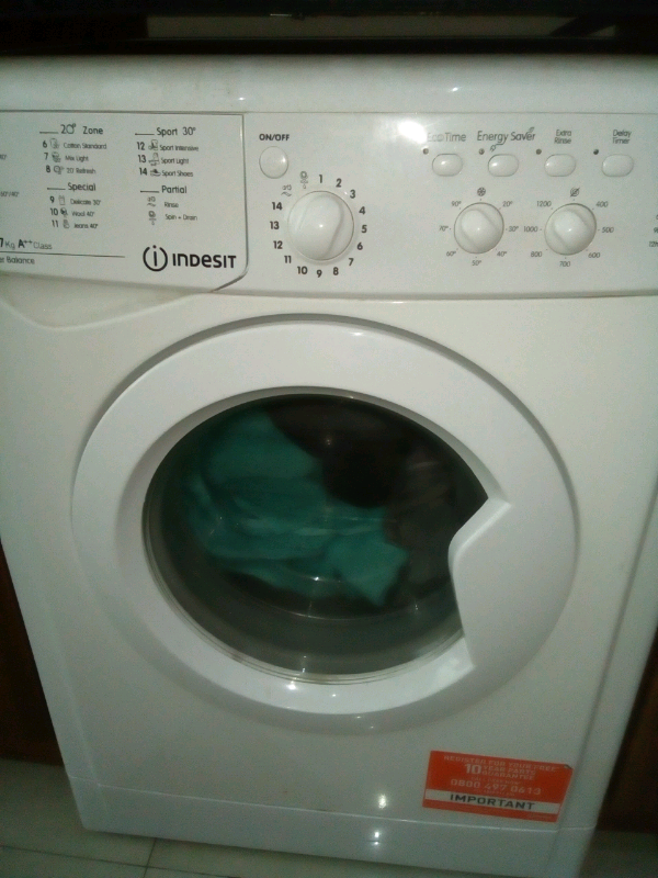 Nearly new Indesit A++ water balance washing machine in Ballymoney