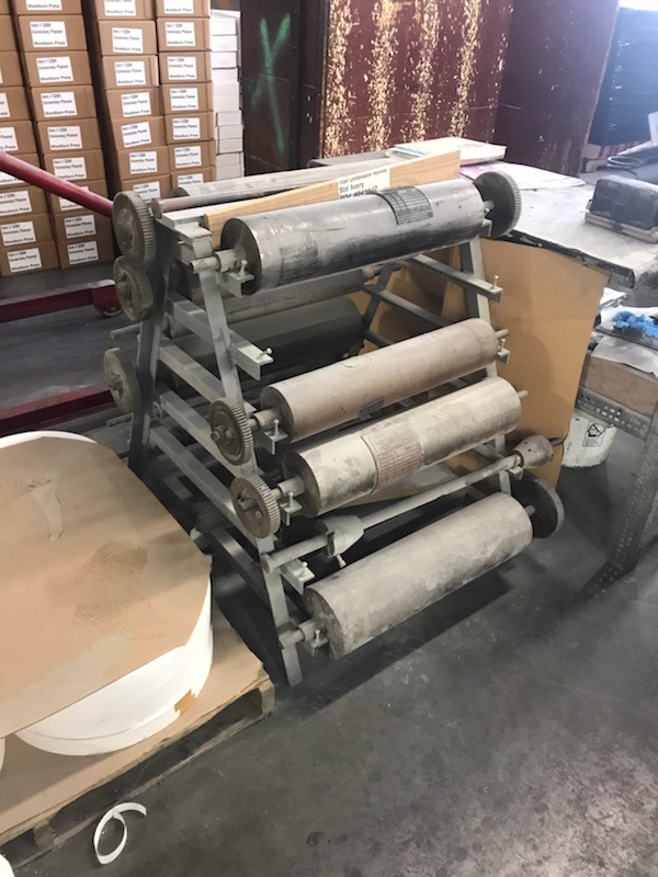 Norwood end leaf machine w/cylinders(like Brackett)