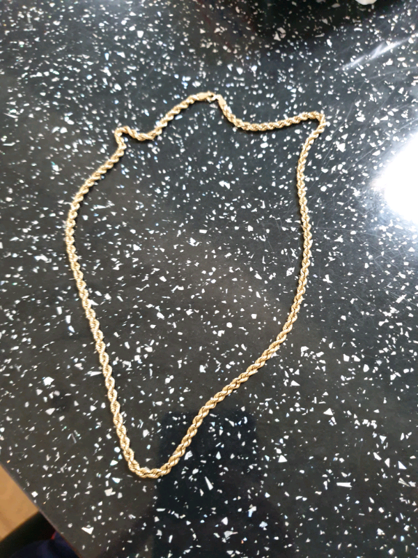 9ct Gold Solid Rope Chain 5.4g in Cardiff Gumtree