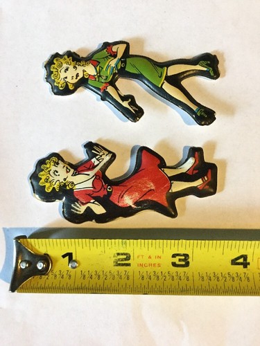 Vintage 1974 King Features Magnetic Blondie Figures Puffy Magnets Dagwood