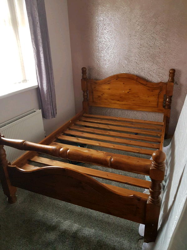 Solid wood double bed | in Newtownards, County Down | Gumtree