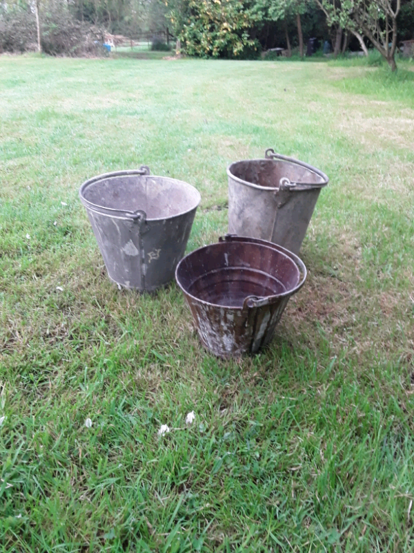 3 old galvanised buckets in Oxford, Oxfordshire Gumtree
