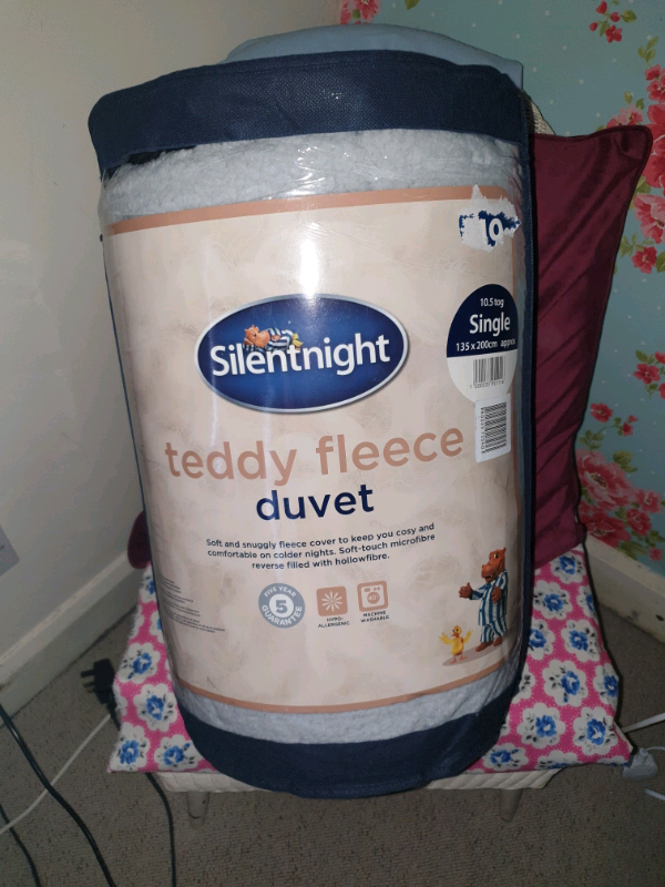 Silent Night Teddy Fleece Single Quilt New In Derby Derbyshire