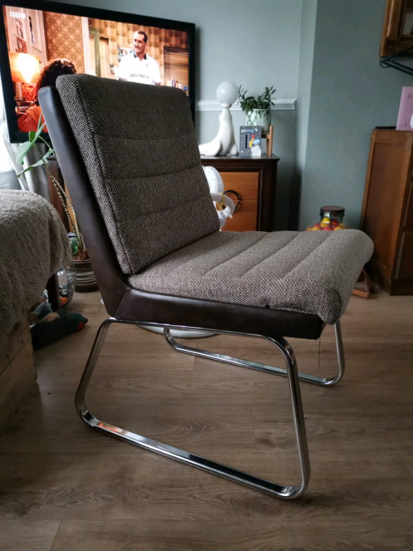 Gordon Russell for Verco Chrome and Fabric Chairs Mid Century Retro