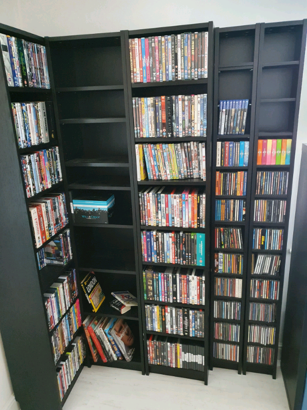 IKEA "Billy" black bookcase / DVD / CD / display units 4 in