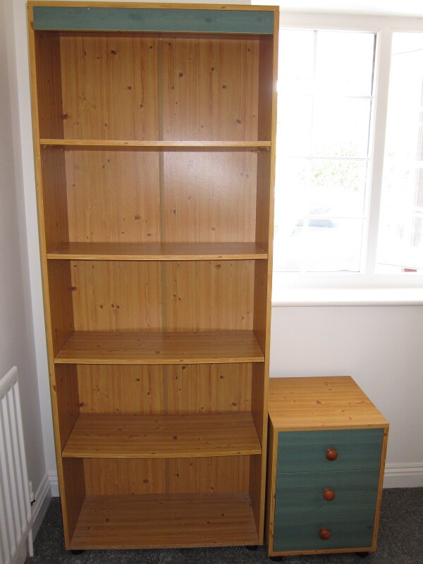 Wooden Bedside Bedroom Office Drawers Tall Bookshelf Bookcase Matching