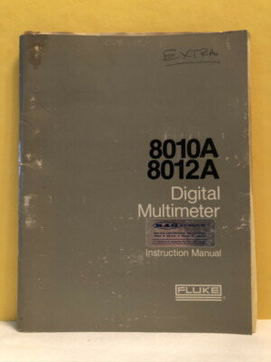 Fluke 491944 8010A 8012A Digital Multimeter Instruction Manual