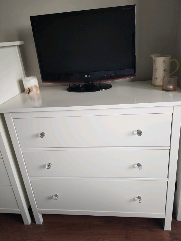 Ikea Hemnes White 3 Chest Of Drawers Rrp 115 In Chiswick