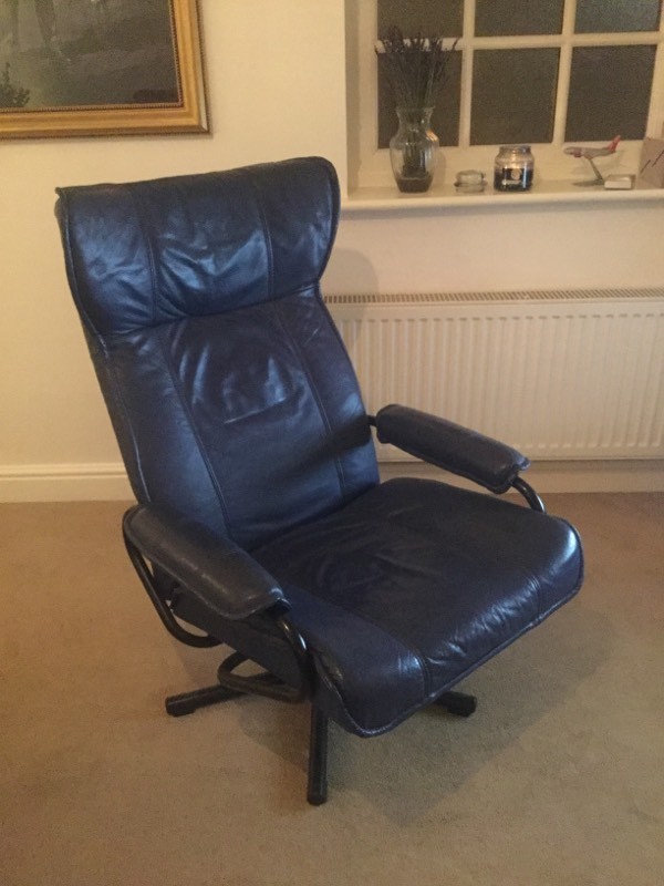 Navy blue armchair recliner in York, North Yorkshire Gumtree
