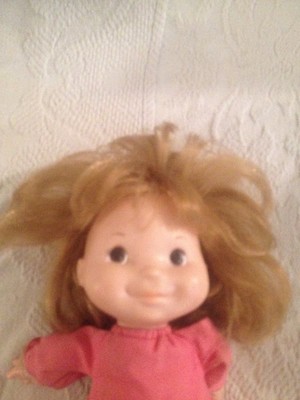 Fisher Price Natalie LapSitter Doll VTG 1970 # 202 Pink Plush