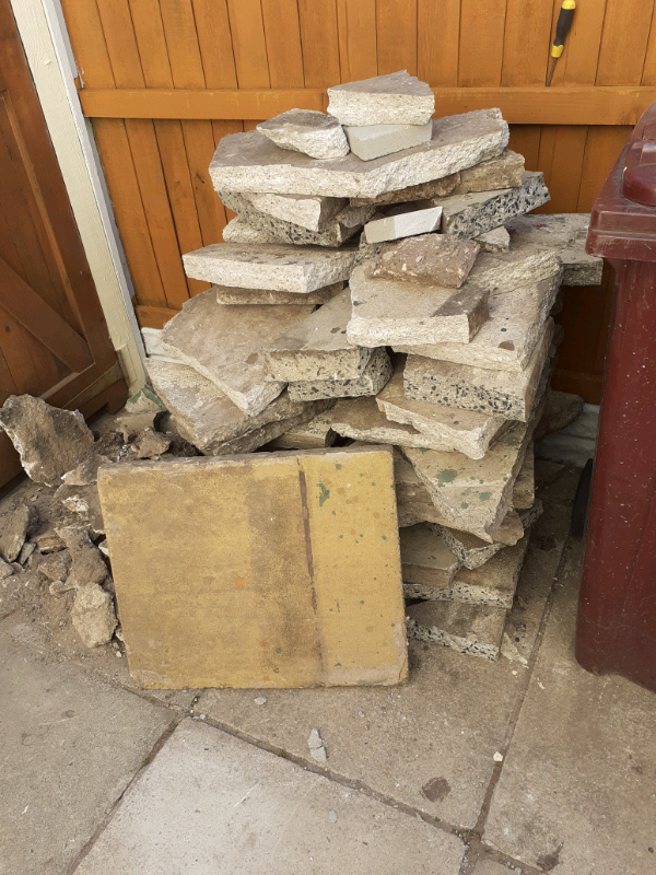 Broken concrete flags in Liverpool, Merseyside Gumtree