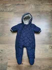 Next Blue Baby Boys Pramsuits Snowsuit up to 3 months
Fleece lined