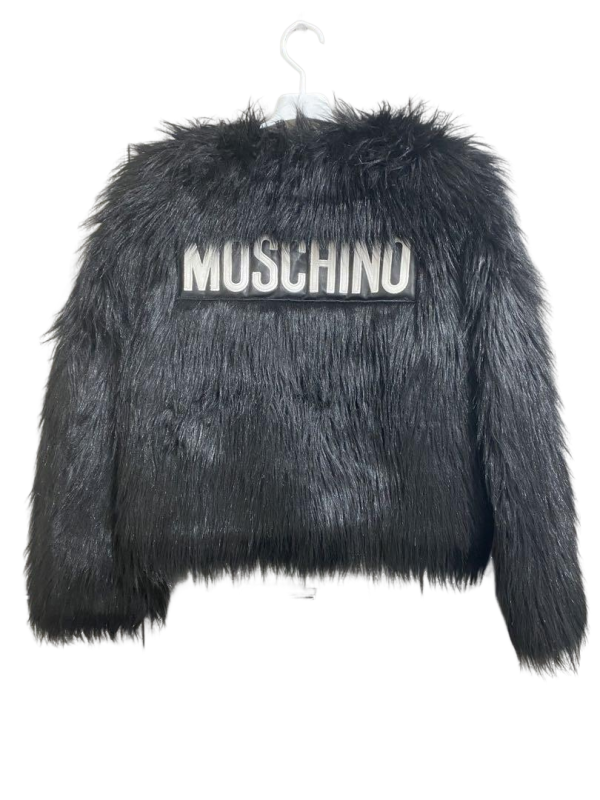 Pre-owned Moschino H&m Collaboration Fur Jacket S Size 2312m In Black