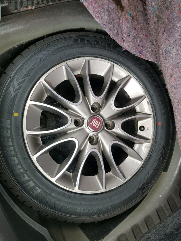 4 × Fiat punto 2012 evo 199 alloys wheels rims with tyres in Coventry