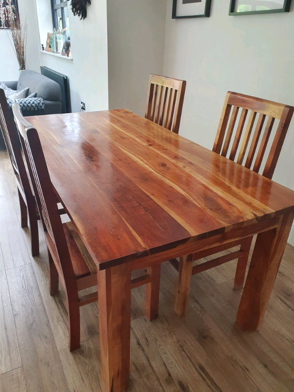 Unique Acacia Wood Dining Room Furniture for Large Space