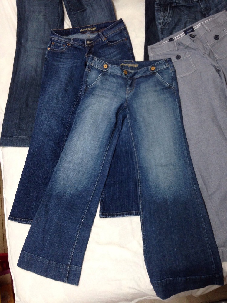 Lot of 6 AMERICAN EAGLE Women's 3 size 10 Long, 3 size 10 Regular