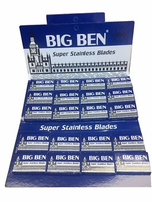 100 Big Ben Super Stainless double edge razor blades