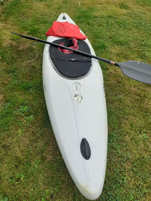 PRIJON BOXER WHITEWATER KAYAK CANOE WITH SPRAY DECK PADDLE AIRBAG in