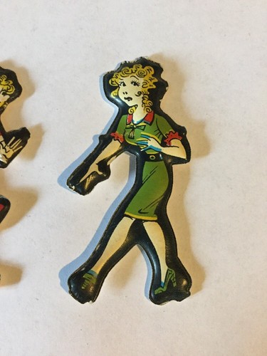 Vintage 1974 King Features Magnetic Blondie Figures Puffy Magnets Dagwood