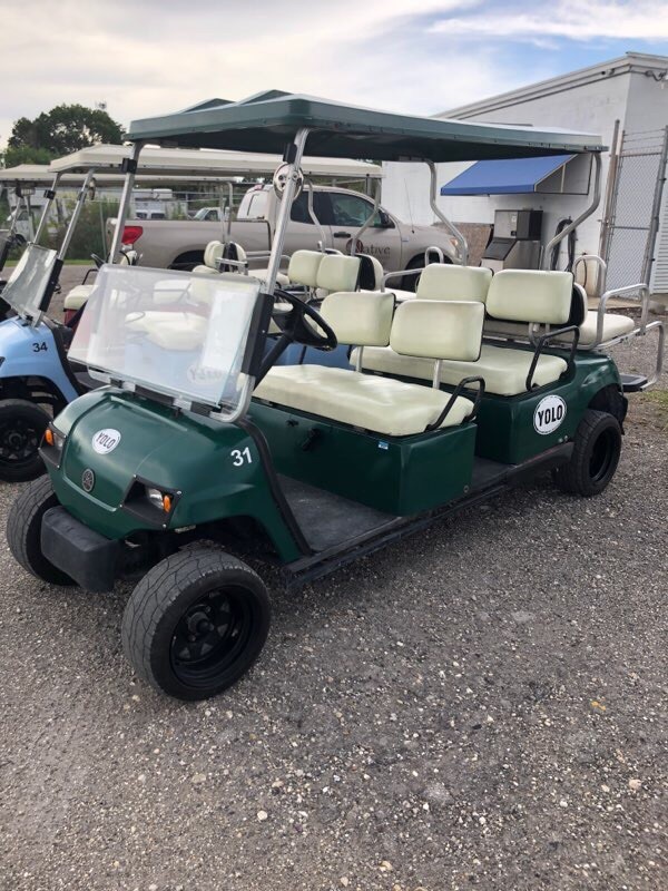 2005 Yamaha Gas Golf Cart 6 Passenger with Rims & Lifted