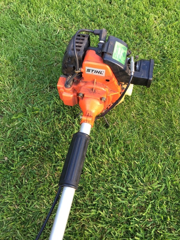 how fluid starter Mallet Shepton  Stihl  AV strimmer petrol in Fs80