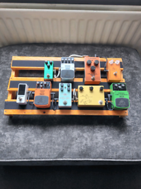 Guitar pedal board and pedals 