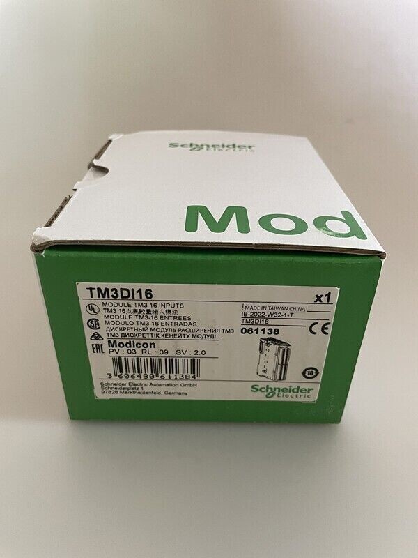 One New Schneider Tm3di16 Plc Input Module Tm3di16expedited Shipping In Box