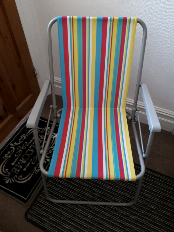 Folding Patio Chair Camping Rainbow Stripes Very Good Condition In Llanelli Carmarthenshire Gumtree