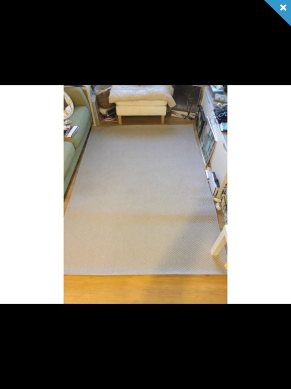 large cream rug Ikea morum 160cm x 230cm / 5'3 x 7'7 in