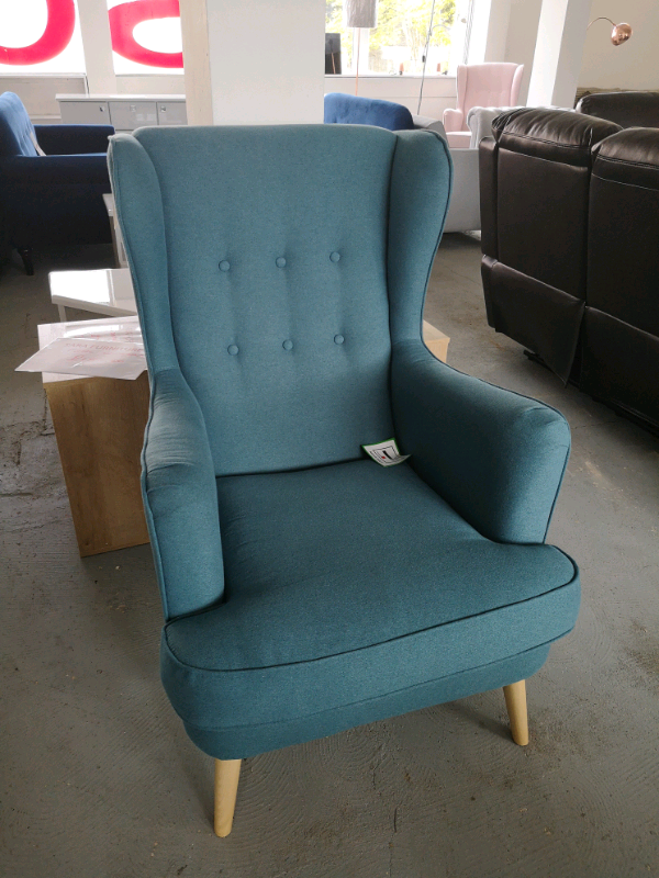 Teal Fabric Wingback Chair In East Kilbride Glasgow Gumtree