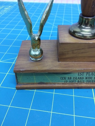 Vintage 1967 Softball League Figural Trophy