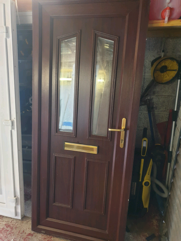 Rosewood on white upvc door in Wishaw, North Lanarkshire Gumtree