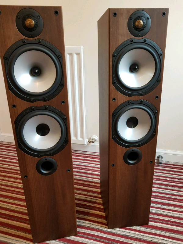 Monitor audio MR4 speakers (In walnut) in Westhill, Aberdeenshire