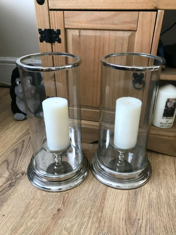 Silver Laura Ashley hurican candle holders in Sunderland, Tyne and