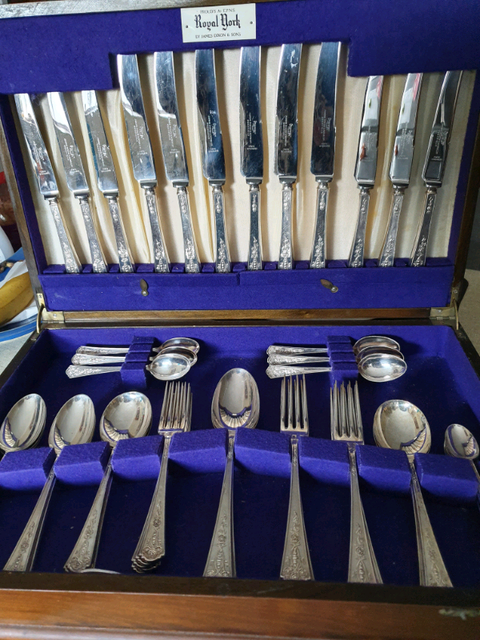 Boxed Silverware Cutlery Set Made 1953 Collectables