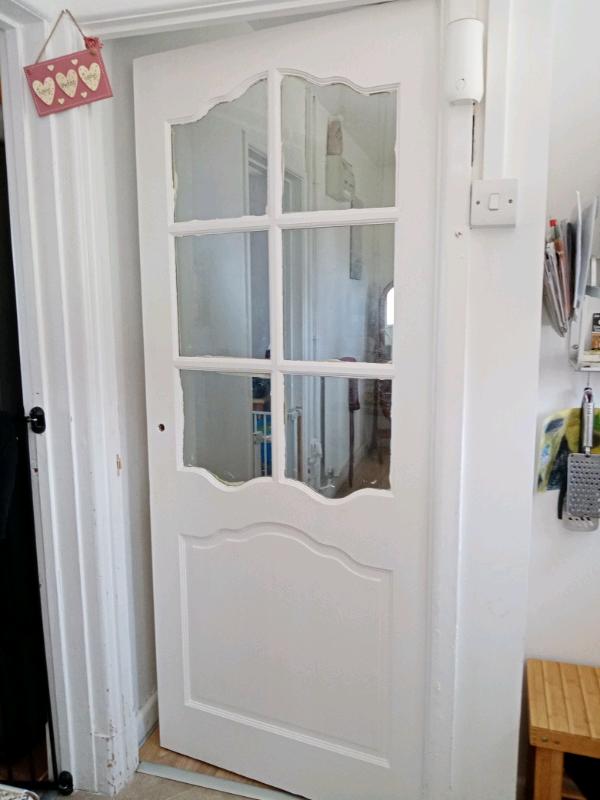 White interior door. Glass panels. in Swansea Gumtree