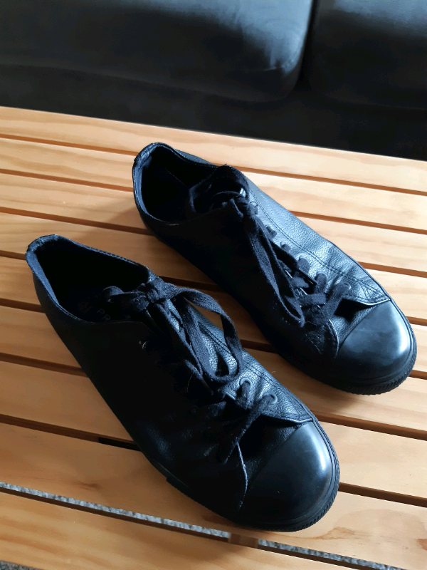 primark black platform trainers