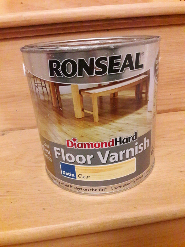 Ronseal Diamond Hard Floor Varnish Approx 2l Left Used In