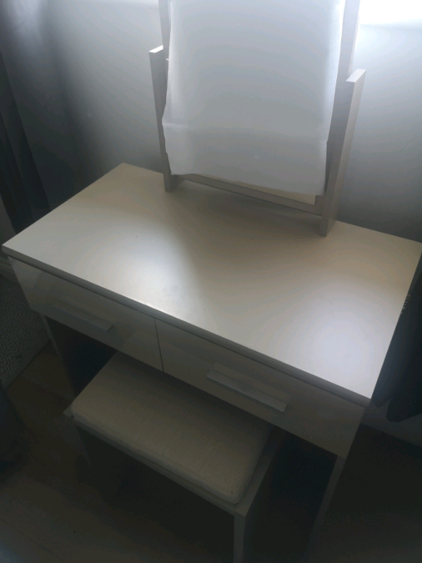 Argos dresser table 2 drawer complete with padded stool ...