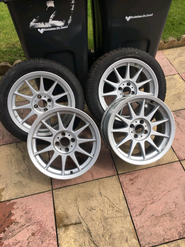 BMW E30 16" HARTGE ALLOY WHEELS WITH BRAND NEW CENTRE CAPS 4X100 in