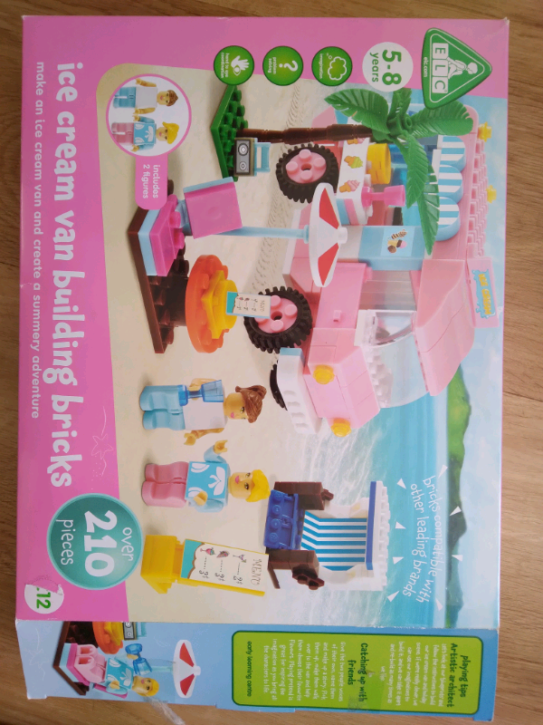 ELC Ice Cream van building bricks lego compatible 2 complete sets in