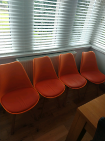Orange kitchen/dining chairs