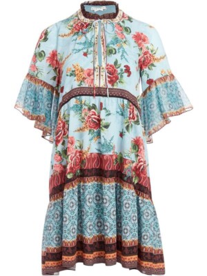 Alice + Olivia Alice + Olivia Glory Tiered Ruffle Tunic Dress Size M NWOT 